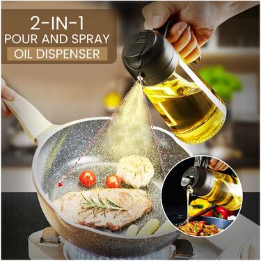 2-in-1 Pour & Spray Oil Dispenser – Smart Kitchen Bottle (1PSOD1)