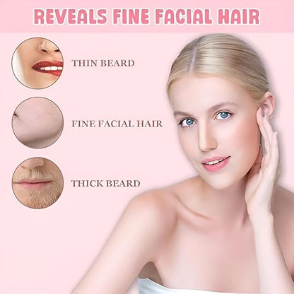 FlawlessGlow™ Dermaplaning Kit with Hair Identifier Spray & 3 Face Razors - For Peach Fuzz & Smooth Skin