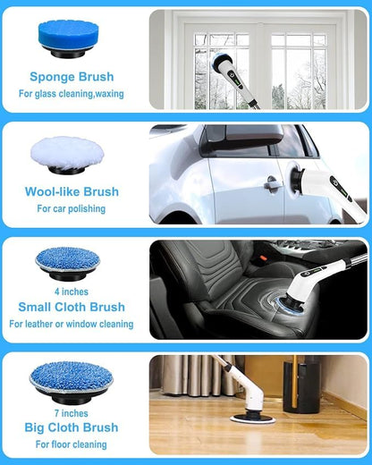 7 in 1 Cordless Electric Spin Scrubber – Powerful Cleaning Brush for Bathroom, Floor & Kitchen