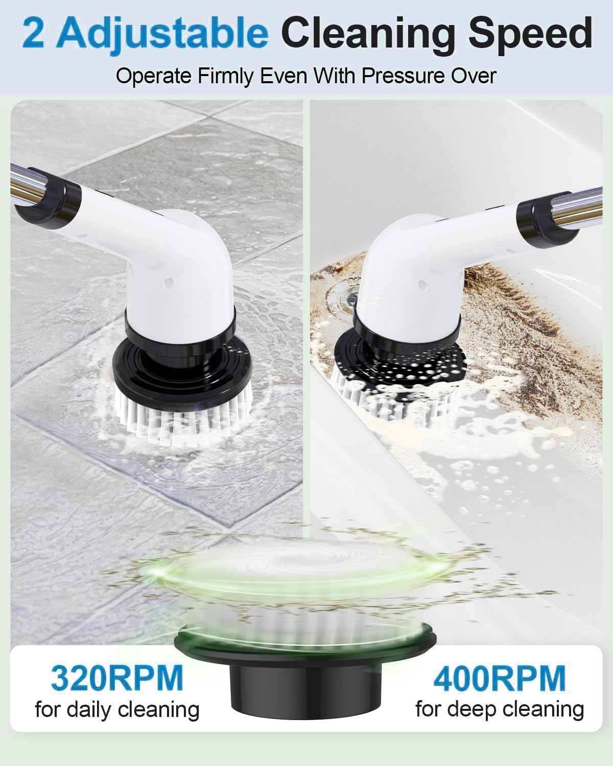 7 in 1 Cordless Electric Spin Scrubber – Powerful Cleaning Brush for Bathroom, Floor & Kitchen