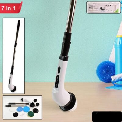 7 in 1 Cordless Electric Spin Scrubber – Powerful Cleaning Brush for Bathroom, Floor & Kitchen